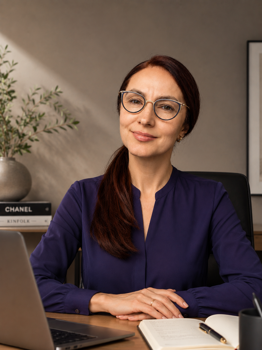 Олена Фоеммель в рабочем пространстве